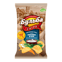 Чипсы БУЛЬБА из сырого картофеля со Сметаной и луком 150гр*16  