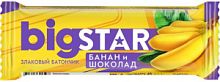 Батончик злаковый Big Star банан и шоколад 40г*24шт