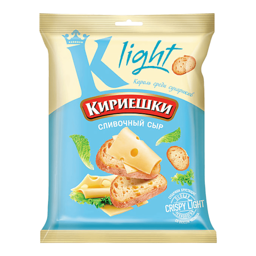 Сухарики "Кириешки Light"33г*50шт Сливочный сыр