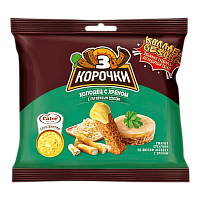 Сухарики "3 корочки" 60гр+25гр*30шт холодец и хрен+горчица (ВС928)
