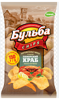 Чипсы БУЛЬБА из сырого кортофеля со вкусом Краба заморского 150гр*16 