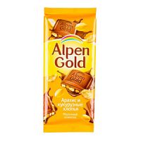Альпен Голд Арахис и кукурузные хлопья 80гр*21шт
