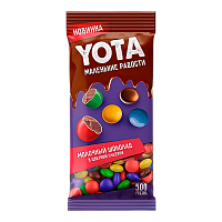 Драже YOTA молочный шок. в цветной  глазури 40гр*20шт*15 бл(РРР133)