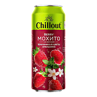 Черноголовка.Напиток Мохито CHILLOUT земляника и цветы апельсина  0,45л*12шт