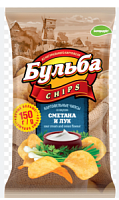 Чипсы БУЛЬБА из сырого кортофеля со Сметаной и луком 150гр*16  