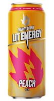 Энергетический напиток LIT ENERGY Персик-Манго 0,5л ж/бх24шт(63уп/пал)  