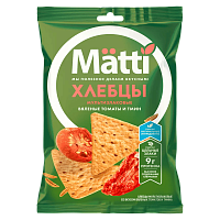 Хлебцы мультизлаковые MATTI С вялеными томатами и тмином 16*75 г штуки