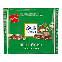 Риттер Спорт молочный Лесной орех дробленый 100гр*12шт (2226)