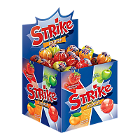 Карамель на палочке Strike ассорти 1*50 11,3г (СИНЯЯ) (6)