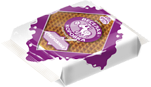 Вафли "Веселая телочка" Творожный крем 150гр*24шт