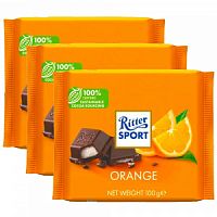 Риттер Спорт Яркий апельсин шоколад темный с помадной начинкой 100гр*30шт ВЛОЖЕНИЕ!!! 30