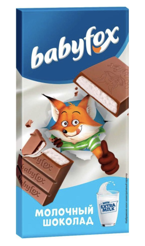 Шоколад молочный «BabyFox», 90 г*14шт (РРВ001) 