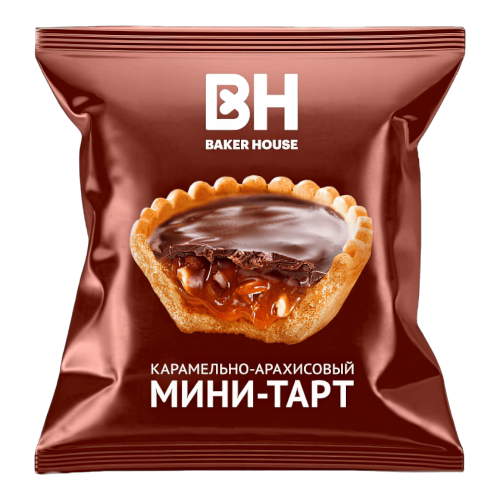 Мини-Тарты Baker House с Карамельно-арахисовой начинкой 40гр*24шт