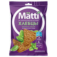 Хлебцы пшенично-ржаные MATTI Со вкусом итальянских трав 16*75 г штуки