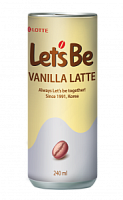 Холодный кофе Lotte "Let`s Be" Vanilla Latte 0,24л*30шт (80)