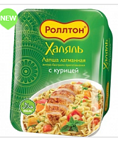 Ролтон. Лапша лагманная ХАЛЯЛЬ. Курица. 90гр*24шт 