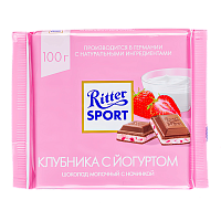 Риттер Спорт Клубника в йогурте 100гр*12шт