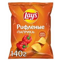 Чипсы " ЛЕЙС " 140гр*19шт паприка (0050186)