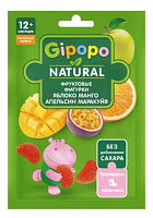 Фруктовые фигурки GIPOPO (Гипопо) Яблоко-Манго-Апельсин-Маракуйя 15гр*10шт штуки
