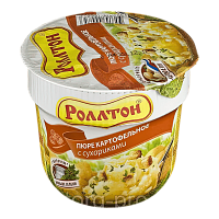 Роллтон-пюре стакан с Сухариками 40гр*24шт штуки