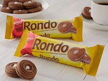 Печенье Rondo Krember какао с ванильным кремом 70г*35шт(В650)Желтый