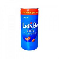 Холодный кофе Lotte "Let`s Be" Latte 0,24л*30шт (80)