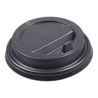 Крышка для стаканов D-90 х 100 черная с клапаном СН-90FB-А	