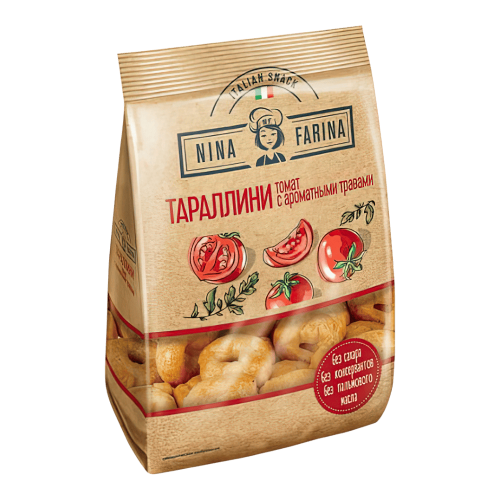 Тараллини Nina Farina томат и аромат травы 180гр*24шт