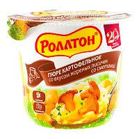 Ролтон-пюре стакан жар. лисички со см. 40гр*24шт. штуки 