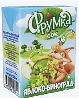 Сок " Фрумка " яблоко/виноград 0,2л*18шт