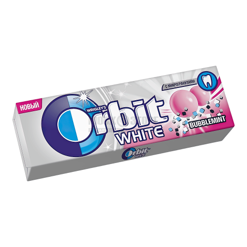Орбит Белоснежный Bubblemint жевательная резинка 13.6г*30шт ( 20бл)