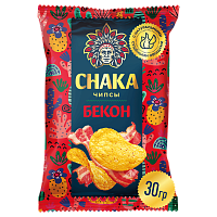 Чипсы из натур. картофеля CHAKA (Чака) Бекон 15х30 г, штуки