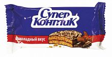 Печенье Супер-Контик ШОКОЛАД 100гр*50шт штуки ( 80кор)
