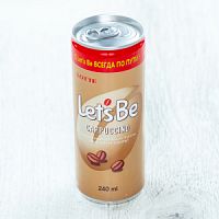 Холодный кофе Lotte "Let`s Be" Cappuccino 0,24л*30шт (80) 