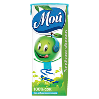 Сок МОЙ Зеленое Яблоко 0.2л.*27шт штуки (120уп)