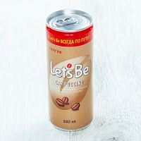 Холодный кофе Lotte "Let`s Be" Cappuccino 0,24л*30шт (80)