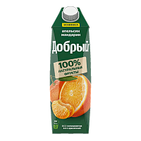 Сок "Добрый" Апельсин-Мандарин 1л*12 штуки