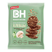 Хлебцы цельнозерновые (пакет) BH гречневые с луком и грибами 50 гр*10 шт