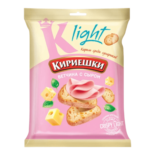 Сухарики "Кириешки Light"33г*50шт Ветчина с сыром (БС504)