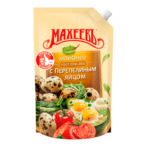 Майонез с перепел. яйцом "Махеев" 67 % дой-пак 200гр*20шт