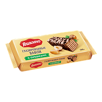Вафли "Яшкино" глазир. с орешками  200гр*27шт