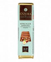 Шоколадный Батончик "O`Zera" Hazelnut  молочный с фундуком 45гр*30шт 