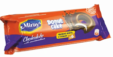 Пончик DONUT CAKE глазированный c шок. начинкой и маршмеллоу 30 гр*6 шт*6бл  КОРОБКА