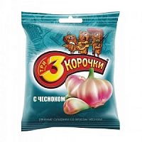 Сухарики " 3 корочки " 40г*60шт чеснок