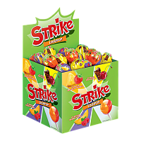 Карамель на палочке Strike с двойным вкусом 1*50 11,3г (ЗЕЛЕНАЯ(6))