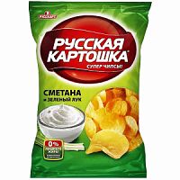 Чипсы "Русскарт" Сметана-Лук140гр*9шт