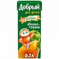 Сок " Добрый " яблоко/клубника/киви 0,2*27шт