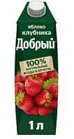 Сок "Добрый" Яблоко - Клубника  1л*12шт (60)