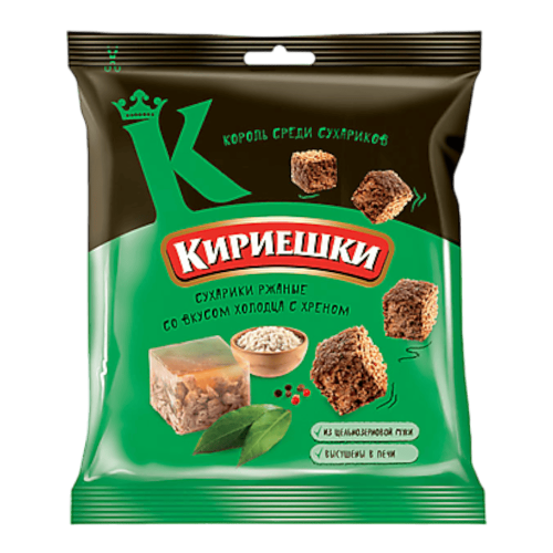 Сухарики "Кириешки" ржан.40г*60шт Холодец с хреном  (БС108) штуки   8)
