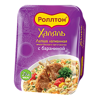 Роллтон. Лапша лагманная ХАЛЯЛЬ. Баранина. 90гр*24шт штуки